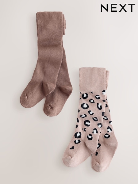 Leopard Printed and Red - Lot de 2 collants bébé
