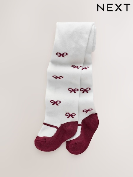 Bourgogne Rouge Noeud - Lot de 1 collants bébé