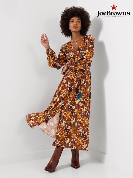 Brown - Joe Browns Sienna Floral Lace Insert Maxi Dress
