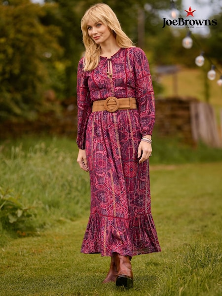 Violets - Joe Browns skaisti boho garpiedurkņu maksi kleita