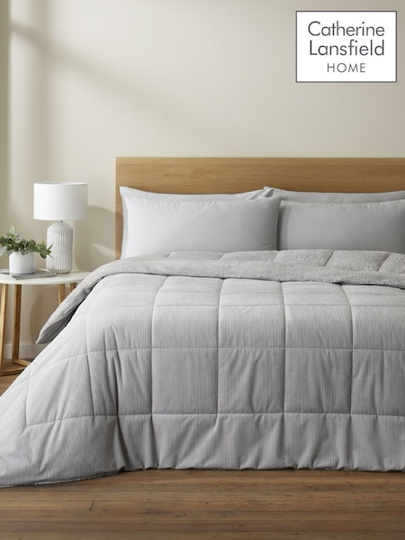 Catherine Lansfield Silver Cosy Cord EasyCare Coverless 6.5 Tog Duvet (927638) | €66