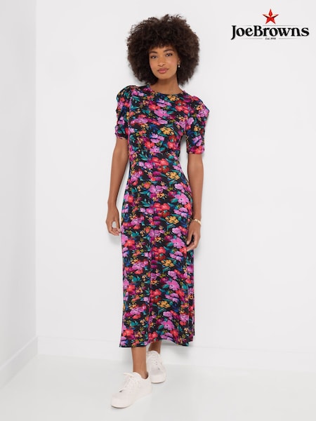 Vermelho - Vestido maxi de malha de manga curta Joe Browns Winter Brights