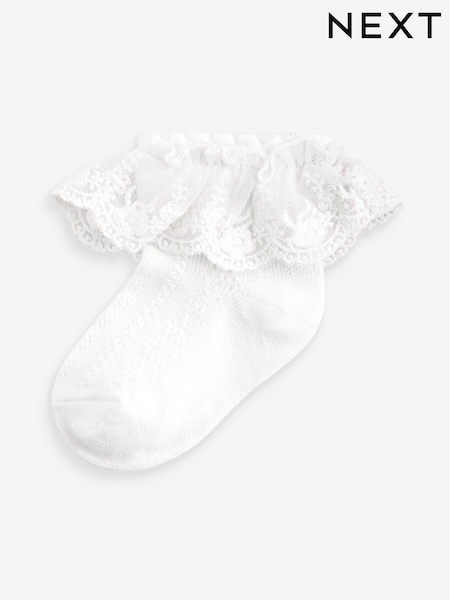 Valkoinen - Occasion Lace Socks 1 Pack (0mths-2yrs) (927769) | €5