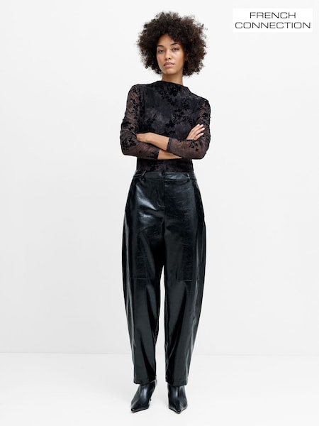Қара - French Connection Juniper Pu Trousers