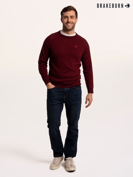 Brown - Regular Brakeburn Brentwood Crew Neck Knitted Jumper