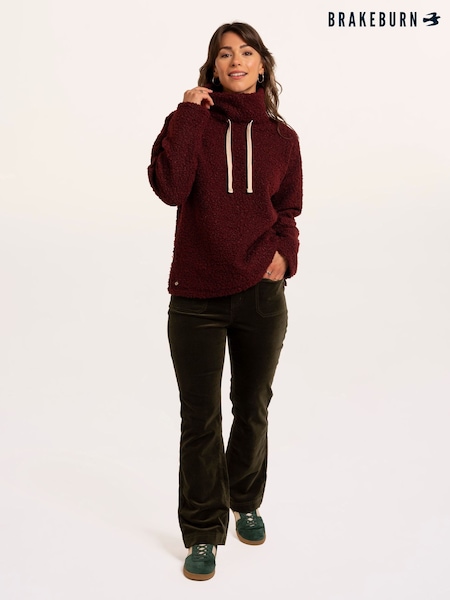 Brown - Brakeburn Hatchet Boucle Cowl Neck Sweatshirt