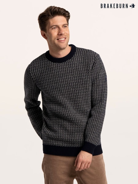 Blue - Regular Brakeburn Scandi Knitted Jumper