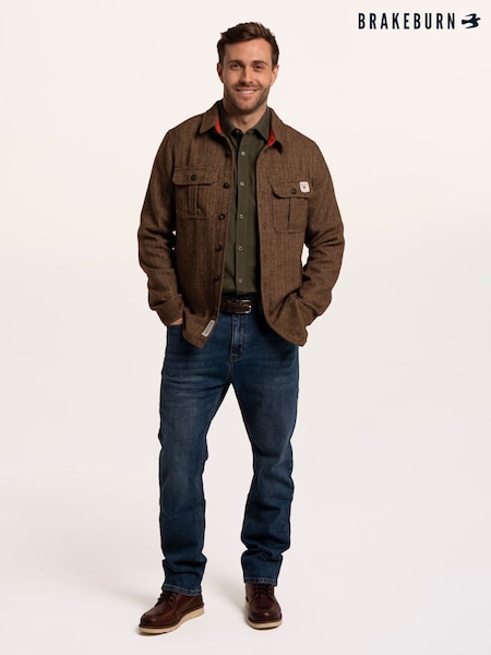 Қоңыр - Regular Brakeburn Farringdon Herringbone Overshirt