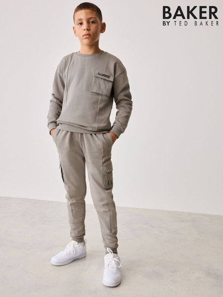 Baker by Ted Baker Grey 100% Cotton Sweatshirt And Joggers Set (929730) | €54 - €64
