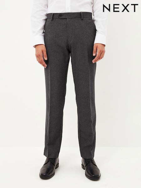 Grey Machine Washable Plain Front Smart Trousers (929996) | € 6