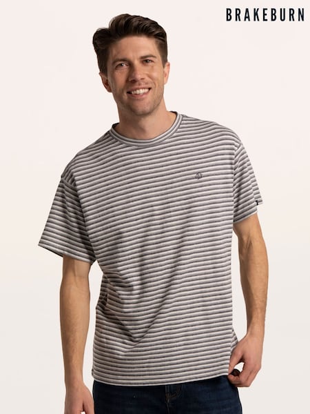 Blå - Regular Brakeburn Spruce Multi Stripe T-shirt