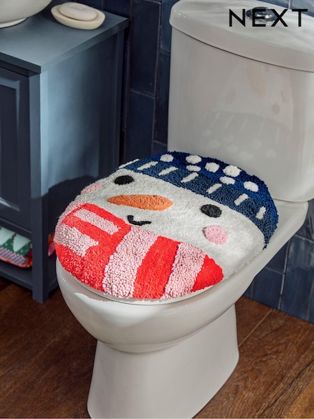 Multi Snowman Christmas 100% Cotton Toilet Seat Cover (930697) | €14