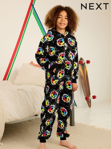 Black Football Fleece All-In-One (3-16yrs) (930775) | €13 - €21.50