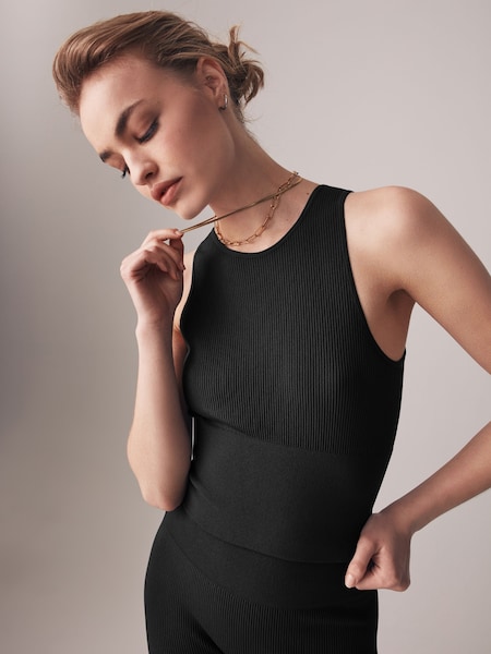 The Set 2 Pack Seamless Ribbed Vest Tops (930874) | ‏101‏₪