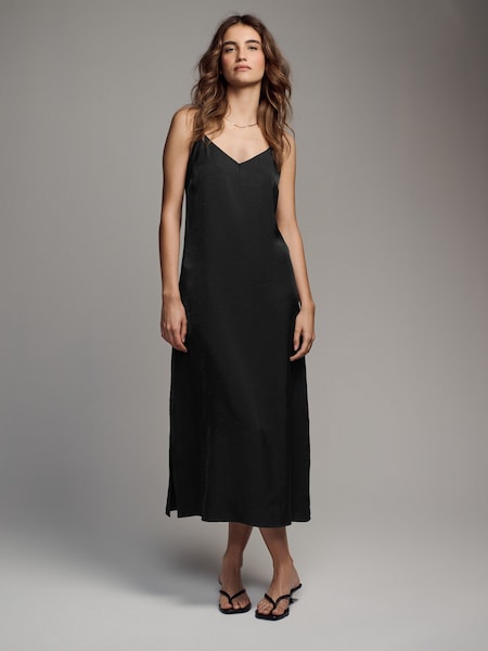 The Set Black/Khaki Green 2 Pack Midi Strappy Slip Dress (930894) | €30