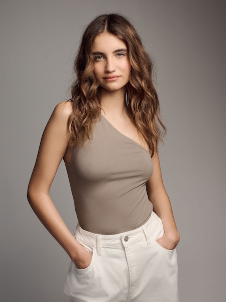 The Set Black/Nude/White 3 Pack One Shoulder Vest Tops (930898) | €16
