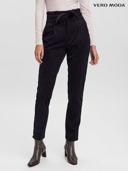 VERO MODA Black Petite High Waisted Paperbag Trousers (930905) | €26