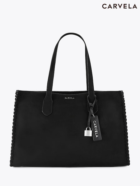 Black - Carvela Juno Whipstitch Tote Bag