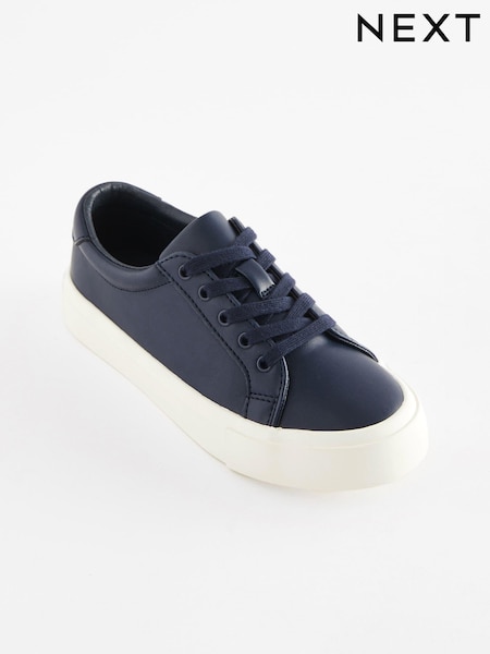 Navy Blue Lace Up Smart Trainers (931892) | €28 - €41