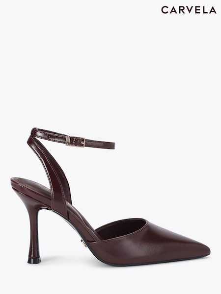 Röd - Carvela Leoni Two Part Court Heeled Sandals