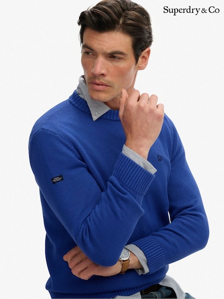 أزرق - Regular Superdry Preppy Cotton Jumper