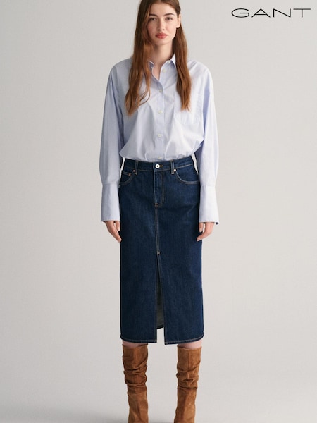 GANT Blue Slim Denim Pencil Midi Skirt (933164) | 46 €