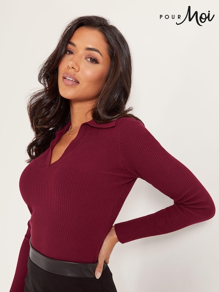 Maro - Pour Moi Eva Rib Knit Decolteu în V Pulover (934218) | 150 LEI