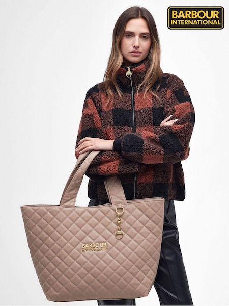 Cielisty - Pikowana torba typu tote Barbour® International Battersea z logo (934381) | 375 zł