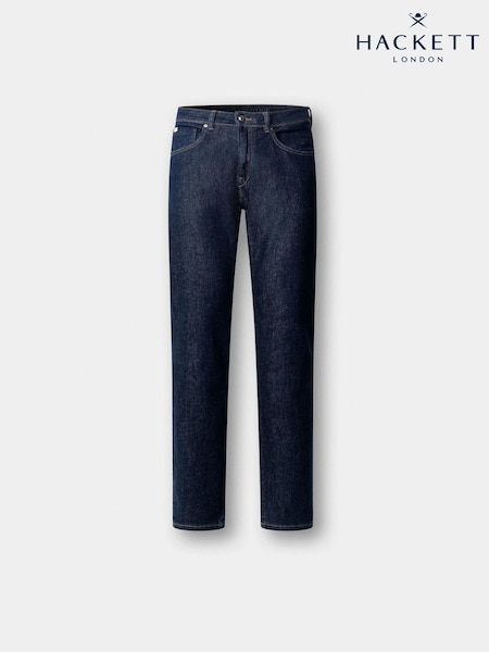 Plavo - Regular Hackett Classic Fit Rinse Wash Heritage Denim Trousers