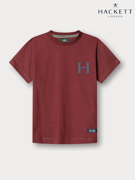 Red - Hackett Classic Fit Branded Graphic T-shirt