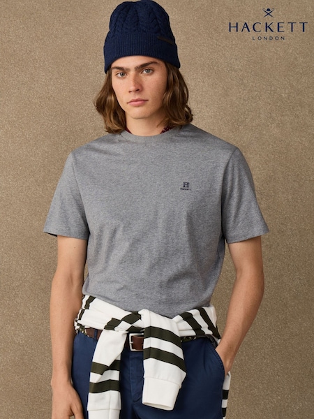 Grey - Regular Hackett Classic Fit H Logo T-shirt