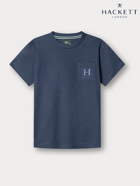 Albastru - Hackett Classic Fit Harry T-shirt