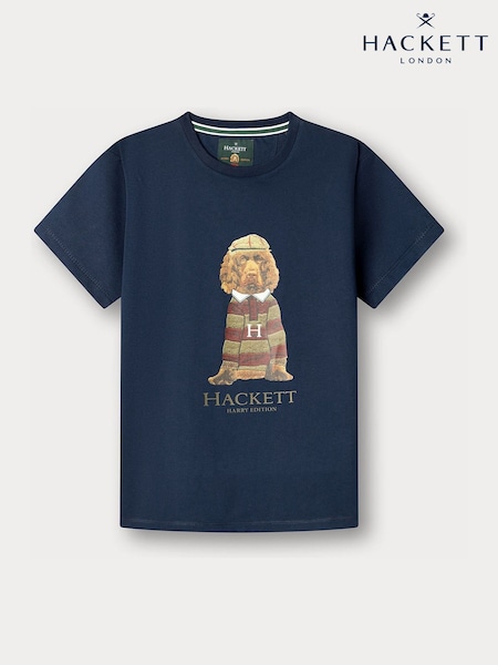 Blue - Hackett Classic Fit Logo Chest Pocket T-shirt