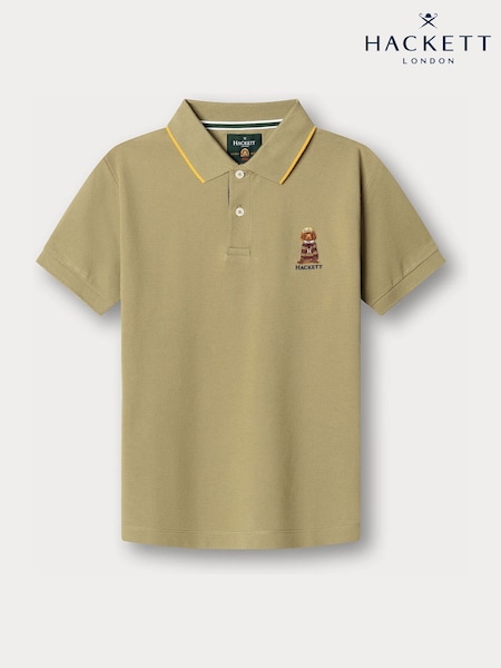 Khaki - Hackett Classic Fit Logo Chest Pocket T-shirt
