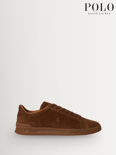 Brown - Regular Polo Ralph Lauren Heritage Court Ii Trainers