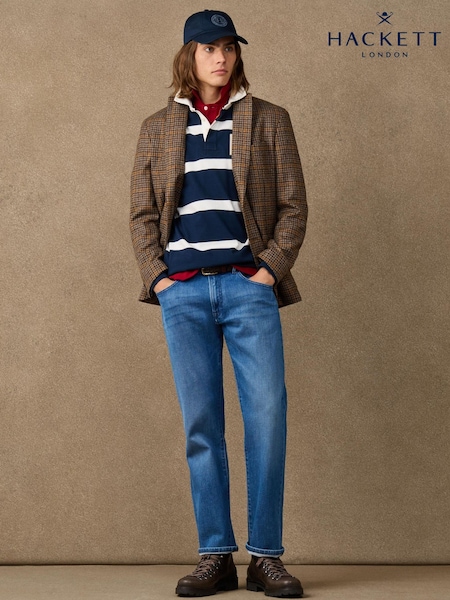 Blue - Regular Hackett Classic Fit Vintage Wash Heritage Denim Jeans