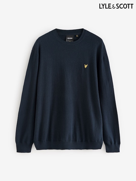 Lyle & Scott Navy Big & Tall Merino Crew Next Jumper (935831) | €43