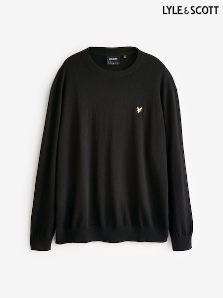 Lyle & Scott Black Big & Tall Merino Crew Next Jumper (935856) | €46