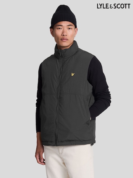 Lyle & Scott Black Big Padded Puffer Gilet (936077) | €157