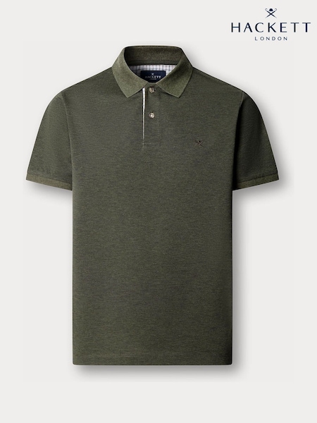 Green - Regular Hackett Classic Fit Short Sleeve Mercerised Polo Shirt