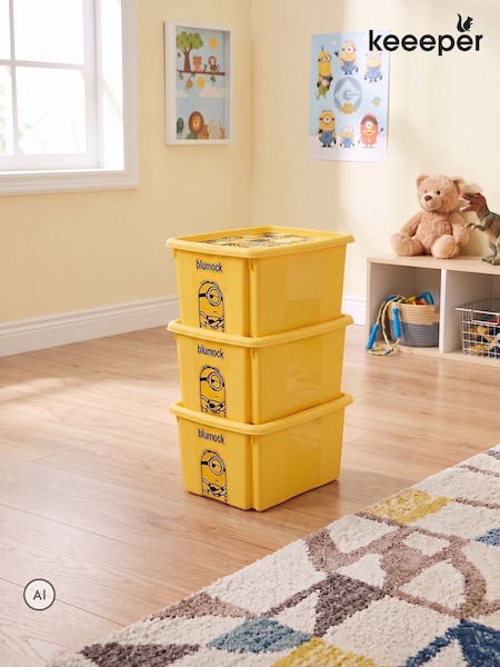 Keeeper 3 Pack 15l Minions Turning Stacking Boxes