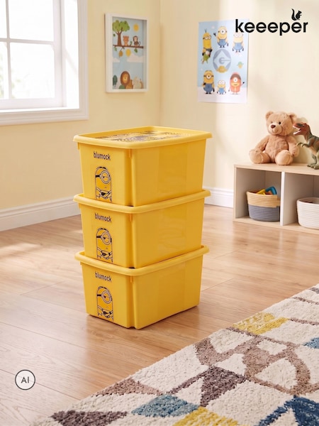 Keeeper 3 Pack 24l Minions Turning Stacking Boxes