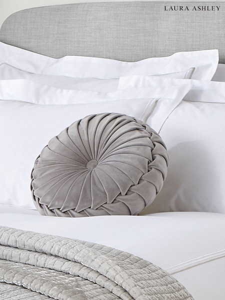 Laura Ashley Velvet Steel Grey Rosanna Cushion (936883) | €50