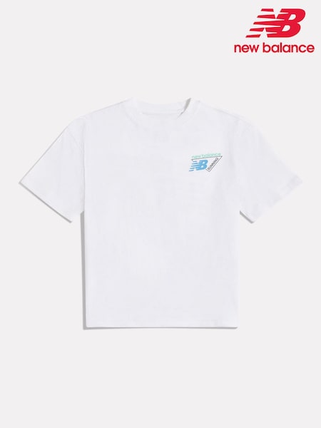Hvit - New Balance Athletics Running Graphic T-shirt