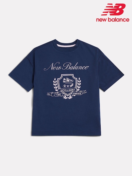 Blue - New Balance Academy Crest Graphic T-shirt