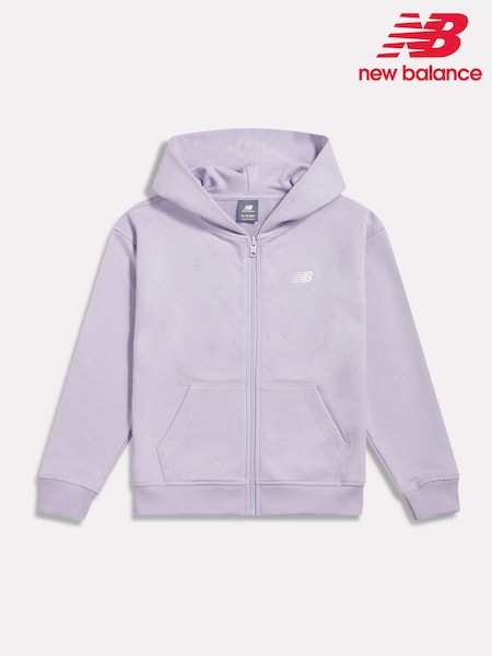 Lilla - New Balance Small Logo Full Zip Hettegenser