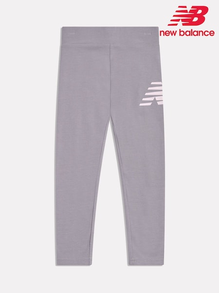 Grey - New Balance Graphic Logo Leggings