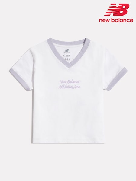 White - New Balance Athletics Jersey Ringer T-shirt