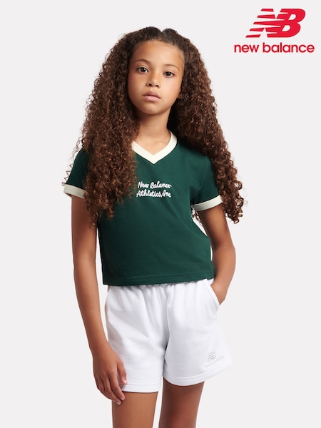 Verde - New Balance Athletics Jersey Ringer T-shirt