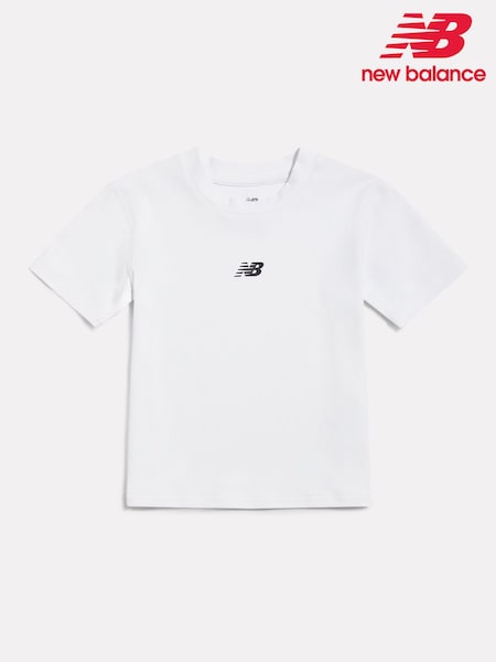White - New Balance Nb Harmony Fitted T-shirt